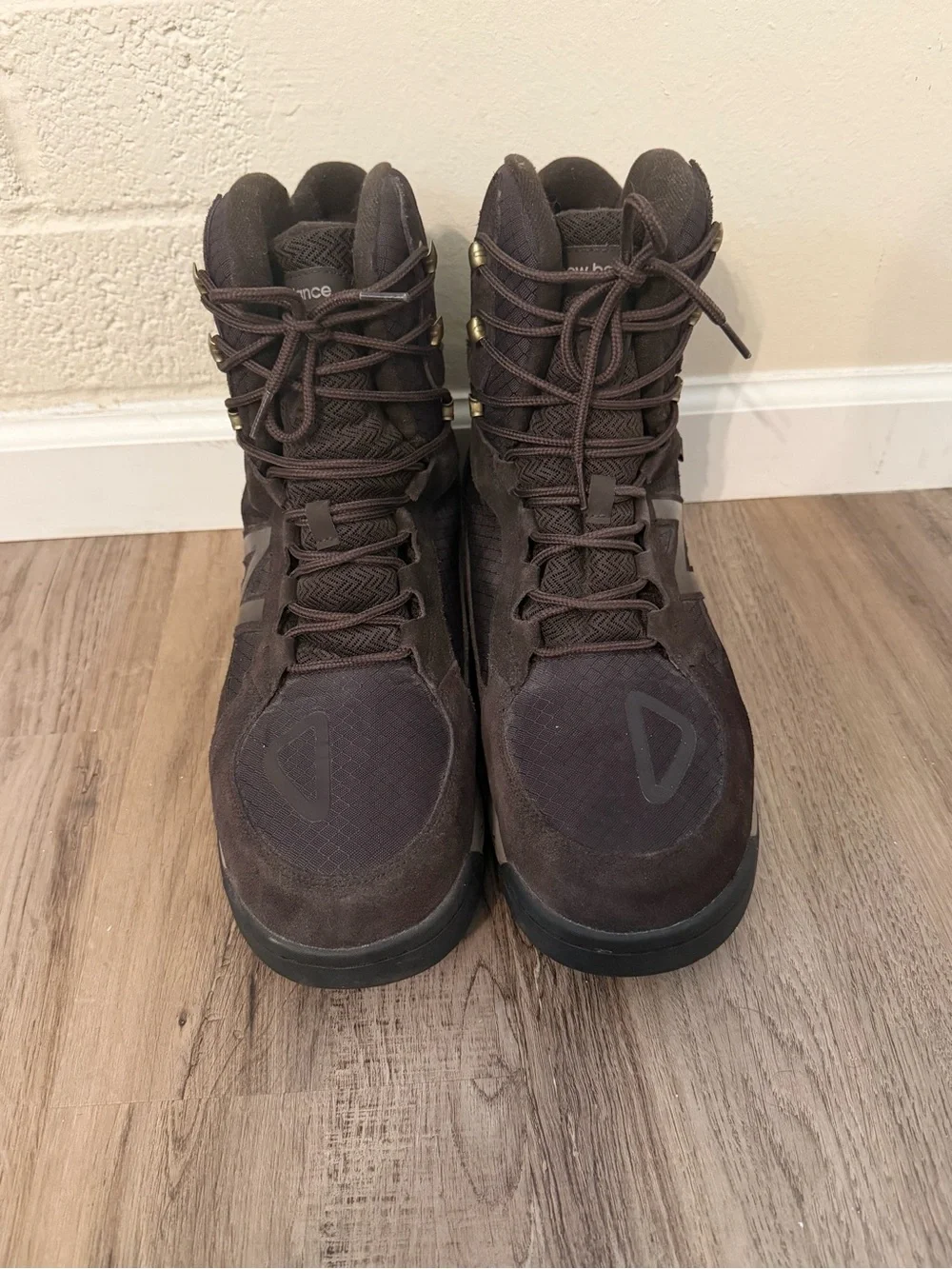 New Balance Men's Brown Lace-Up Trail Boots waterproof and insulated.
